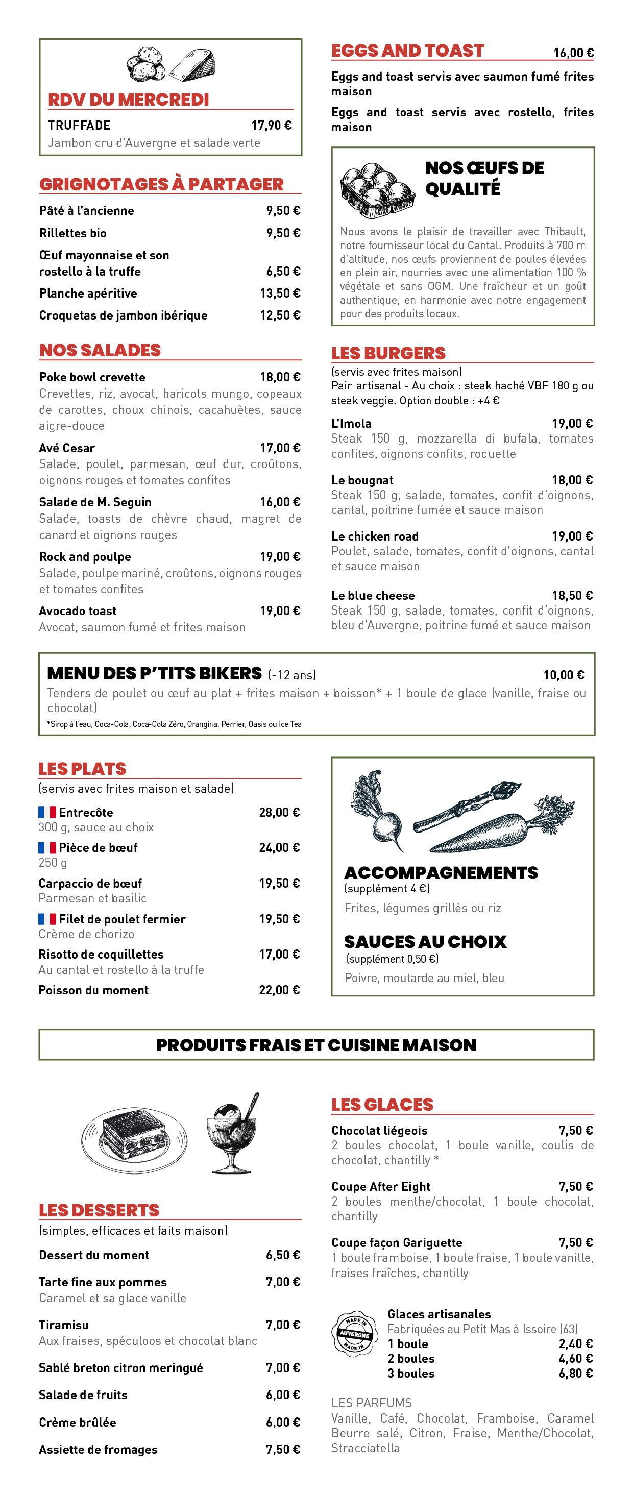 Menu Printemps 2026